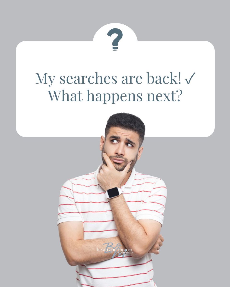 BryanAndMercer's tweet photo. Your property searches are back ✓ So, what happens next?
Your solicitor will review the results and consider whether anything needs further investigation. Other enquiries or legal matters may also need to be resolved before exchange.
#Conveyancing #BuyingAHome https://t.co/RMoDrGsE84