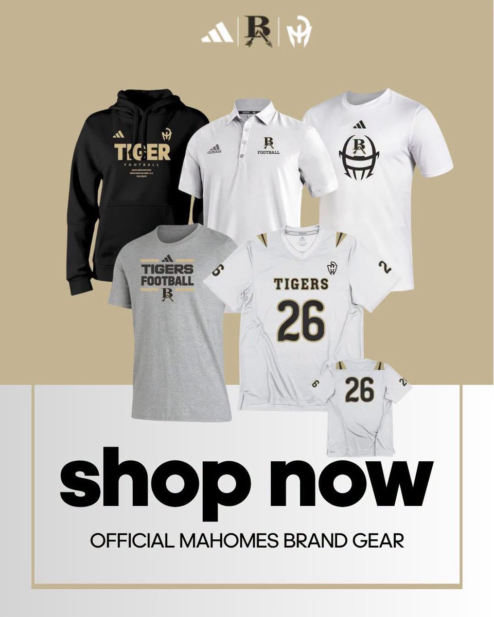 batigersports's tweet photo. The official Mahomes Brand collection has arrived.
Inspired by the champion.
Designed for the fans.
Built to perform.
https://t.co/vnPijItHJo
#toocold #MahomesBrand #adidasfootball

Shop the store and support the team on the road this week at Westmoore!
🎟️ https://t.co/chCFyd2Xj9
📺 https://t.co/86sKGKO5Rn