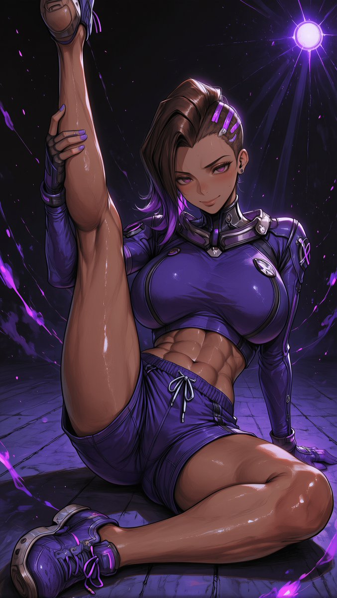 xLunaLush's tweet photo. I'm waiting for your next move 💜

art by @xlunalush
source medium: Overwatch | Sombra ✨
[cybernetic techwear, neon glow, purple aesthetics]
#Overwatch #Sombra #aiart #anime #waifu https://t.co/snKAaaQgFS
