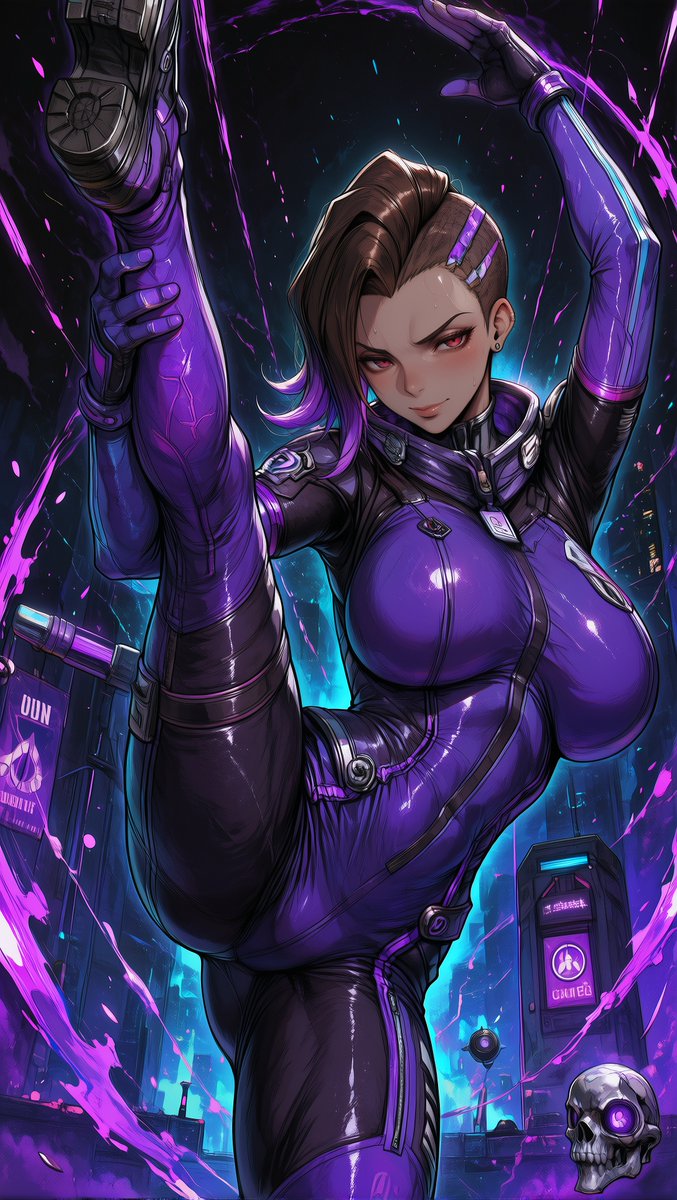 xLunaLush's tweet photo. I'm waiting for your next move 💜

art by @xlunalush
source medium: Overwatch | Sombra ✨
[cybernetic techwear, neon glow, purple aesthetics]
#Overwatch #Sombra #aiart #anime #waifu https://t.co/snKAaaQgFS