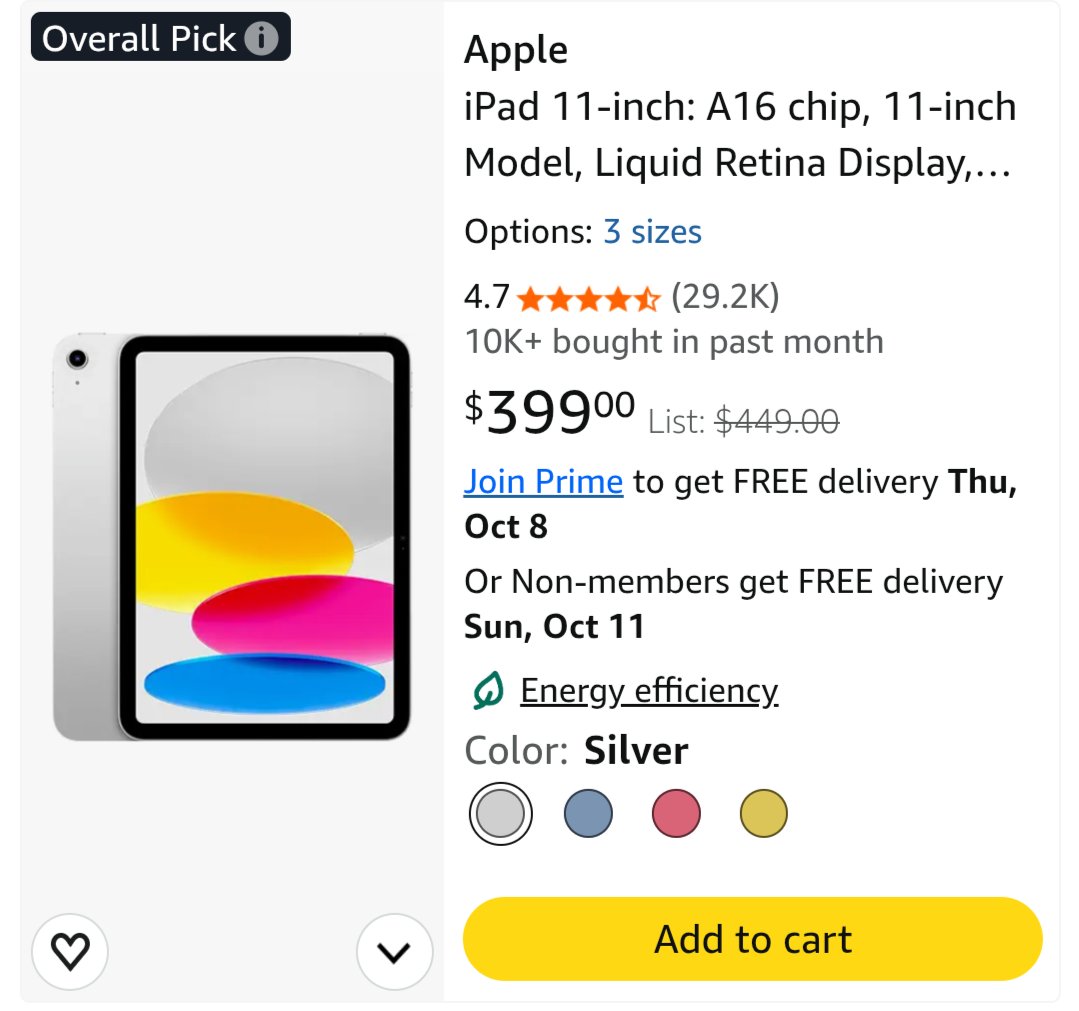 SPECDeals's tweet photo. Apple iPad 11 inch on sale

https://t.co/Ha4b5pmipf https://t.co/yU0kmho5cA