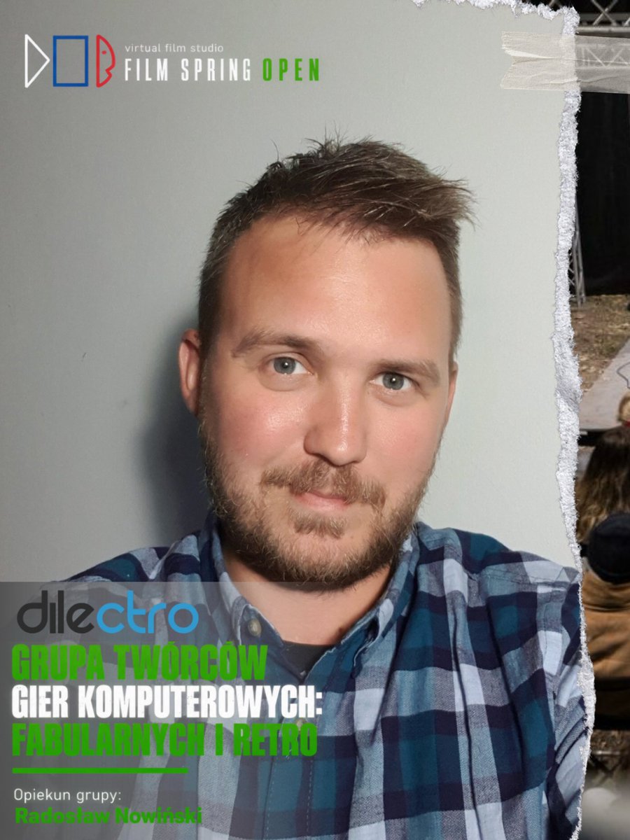 FilmSpringOpen's tweet photo. Zawsze chciałeś zrobić własną grę, ale nie wiesz, od czego zacząć?
Na 21. Plenerach Film Spring Open rusza Dilectro Grupa Twórców Gier Komputerowych: Fabularnych i Retro. Pod okiem Radosława Nowińskiego. https://t.co/092Inl5NS4