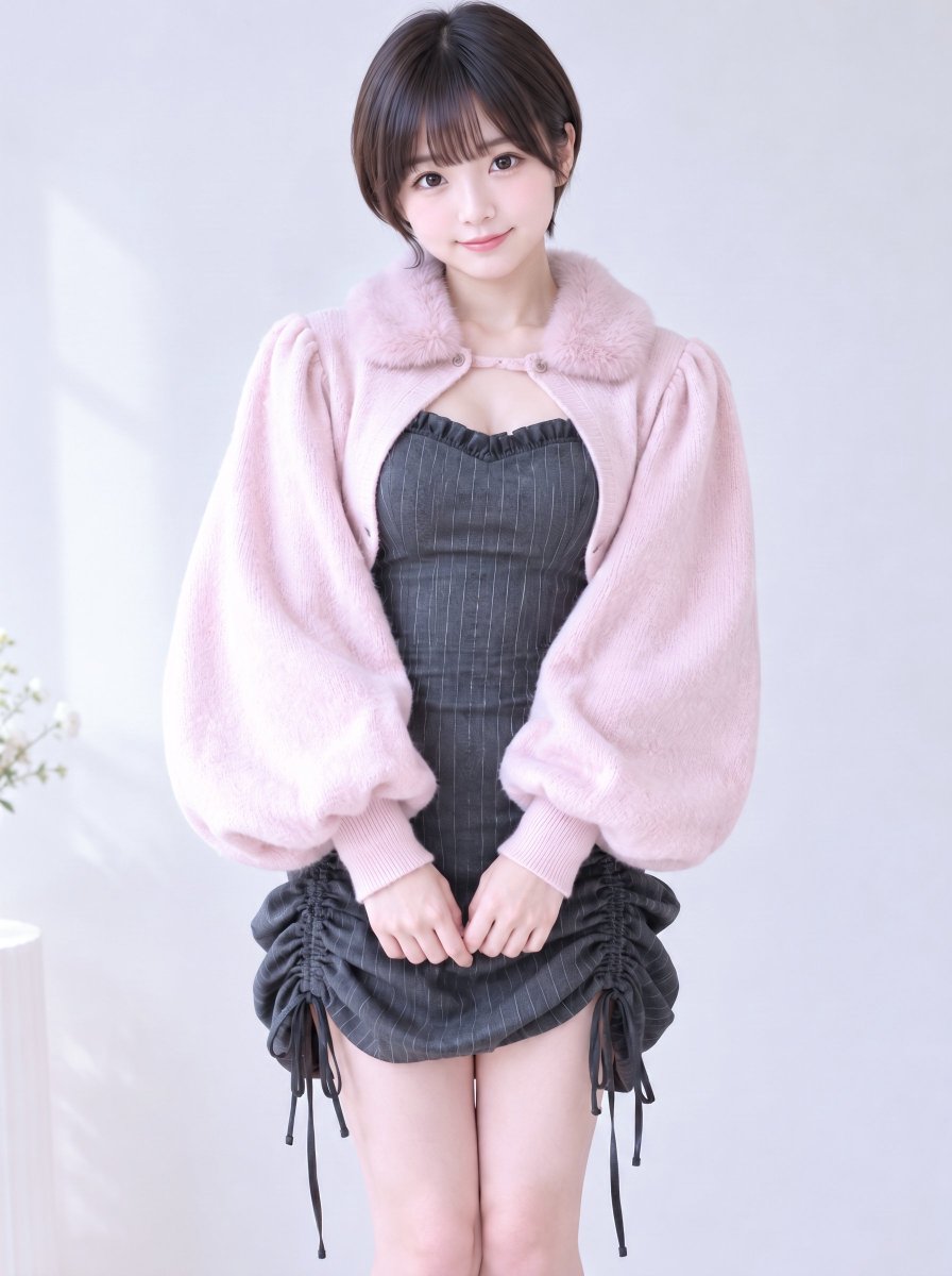 caia_ai's tweet photo. こんばんは〜🌛 №671 
ファークロップパフ袖ボレロ✨キャミドレス
#AI美女リアル #AI美女ファッション
👇プロンプトはこちらからどうぞ😊
https://t.co/NLf7ltPCus https://t.co/HnjpbgyQrp