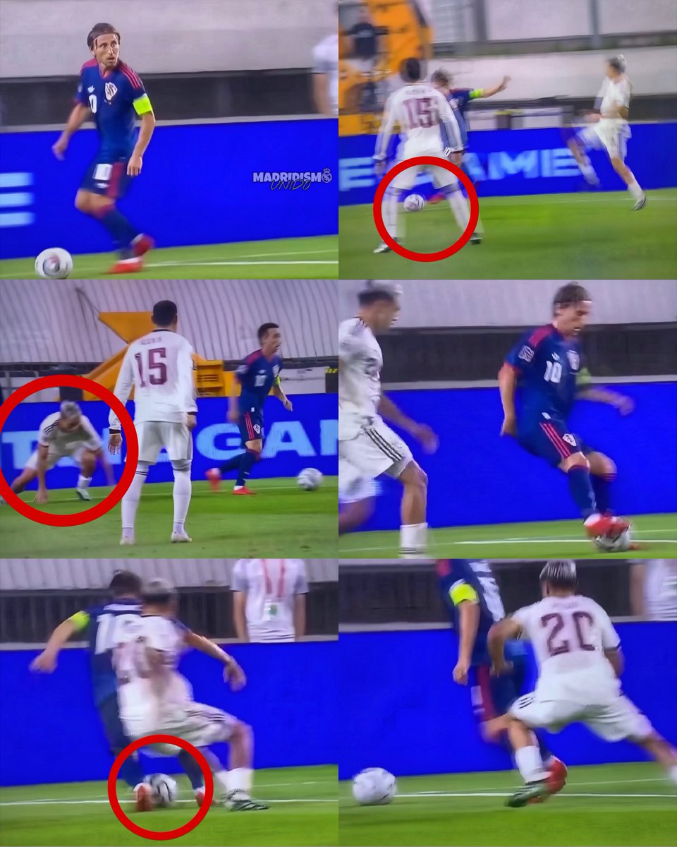 Imperiomadridis's tweet photo. 🤣🇭🇷 ¿PERO QUÉ HACE MODRIĆ CON 41 AÑOS SACANDO A BAILAR A PEDRI?

Se supone que a estas alturas Luka debería estar pensando en bajar el ritmo… pero ahí sigue, con 41 años, tirando regates y mandando a Pedri a perseguirlo para quitarle el balón. 

Luego nos cuentan que la edad pesa, que las piernas ya no son las mismas y todo eso… explíquenselo a Modrić porque parece que todavía no se ha enterado. 

41 AÑOS Y TODAVÍA REPARTIENDO CLASES DE BAILE. EL VIEJITO SIGUE TENIENDO MAGIA.