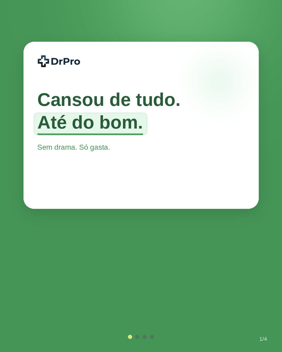 drpro_brasil's tweet photo. Cansou de tudo.
Até do bom.
Tem caminho pra isso.
Agendar Agora → https://t.co/hTGrrbwNVf https://t.co/XyaDLiHb9j