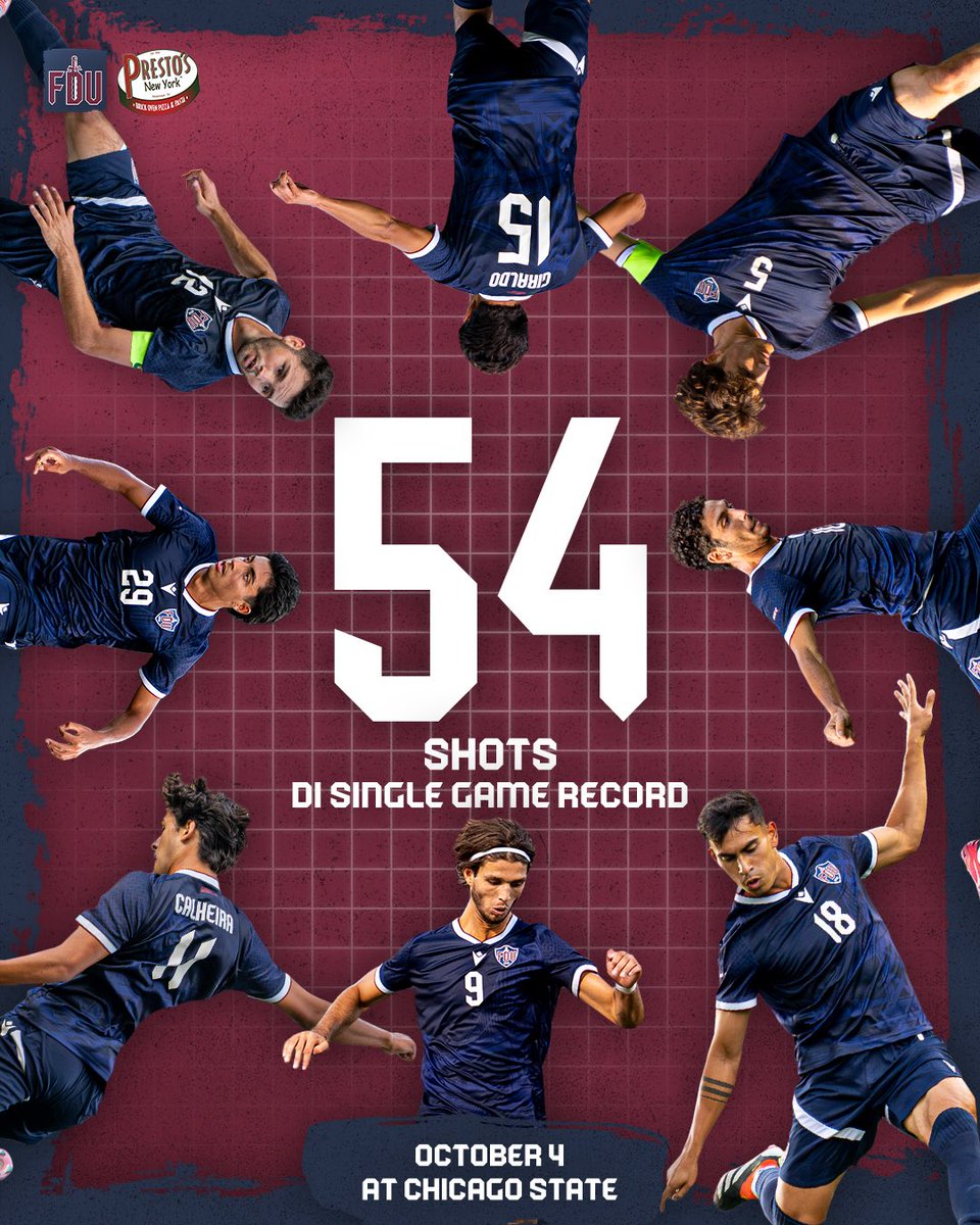 FDUKnightsMSOC's tweet photo. 🚨 THE KNIGHTS HAVE BROKEN AN NCAA RECORD 🚨

on sunday, fdu put up 5️⃣4️⃣ shots against chicago state, a new division one single game record 🫨🫨 

#uKNIGHTED https://t.co/QUH3wmefBY