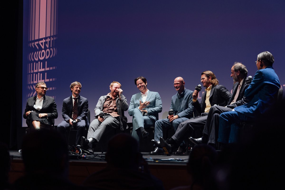 TheNYFF's tweet photo. Human after all 💜 A heartfelt thanks to Luca Guadagnino, Andrew Garfield, Yura Borisov, Ike Barinholtz, Cooper Hoffman, Jason Schwartzman, Damon Albarn, and the entire team for sharing the world premiere of ARTIFICIAL at #NYFF64! https://t.co/M0u66AkjpF