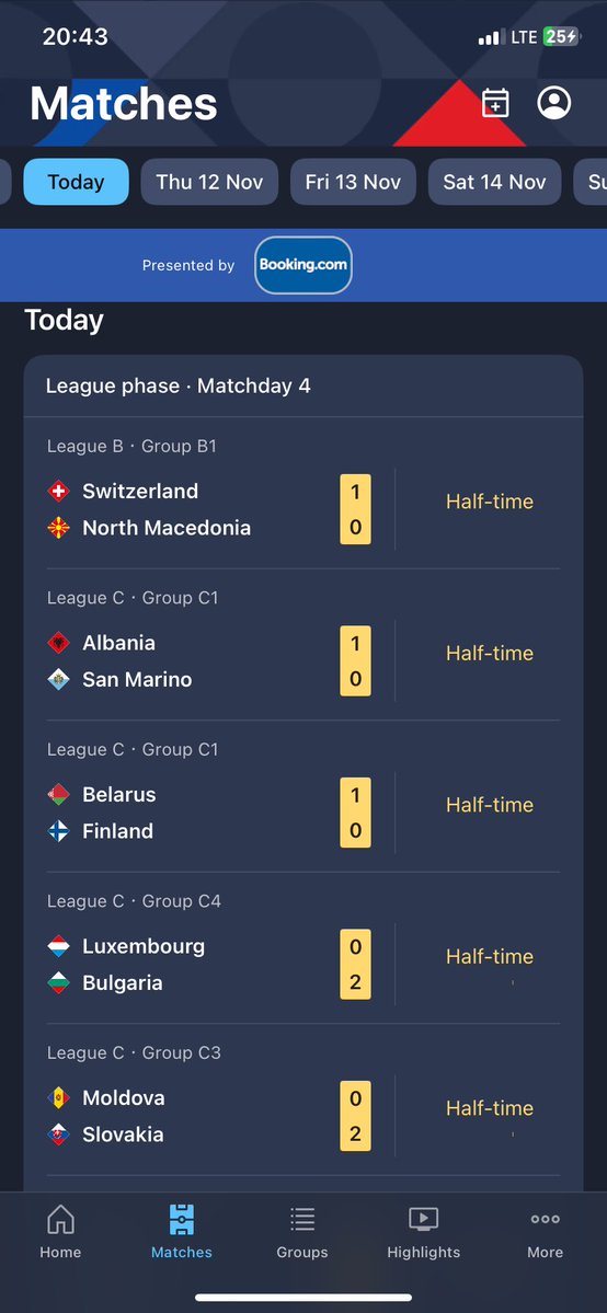 UNCLETK05's tweet photo. UEFA nations league 

Halftime results 

LIVE‼️ https://t.co/OXLLDIjc1h