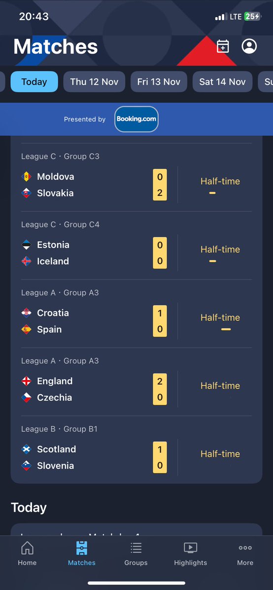 UNCLETK05's tweet photo. UEFA nations league 

Halftime results 

LIVE‼️ https://t.co/OXLLDIjc1h
