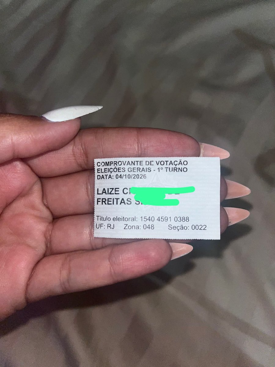 LaahrfFreitas's tweet photo. oi, @TSEjusbr. eu gostaria de saber o motivo do meu voto não ter sido computado, sendo que, eu fui e ainda tenho o comprovante de votação.

Votei na Escola Municipal de Formação Profissional de Governador Portela no Município de Miguel Pereira.

Estão burlando as urnas? https://t.co/OXH0N1Xux6