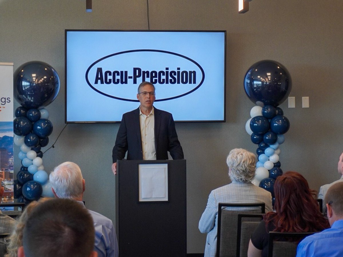 MayorofCOS's tweet photo. This is what economic vitality looks like: investment in our community, good-paying jobs for our residents, and another company choosing to grow right here in @cityofcos!

I’m excited to welcome Accu-Precision’s expansion to Southeast Colorado Springs, near Peak Innovation Park. This advanced manufacturing project represents a $68 million+ investment in our community and 120+ new jobs in the years ahead.

This is also a win for our growing aerospace and advanced manufacturing ecosystem, and a reminder that economic development is ultimately about creating opportunity for people and families.

Thank you to our City Economic Development team, the Colorado Springs Chamber & EDC @CSCEDC, and everyone who worked together to help bring this investment to Colorado Springs.

We are building an economy where businesses can grow, talent can thrive, and opportunity reaches every part of our city.

Onward and upward!

Image 2 is a rendering of the company's new building.