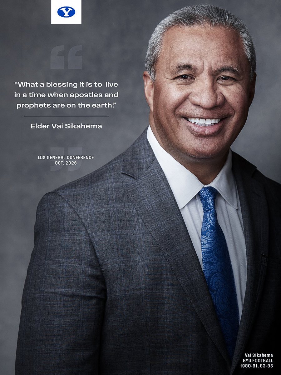 BYUCougars's tweet photo. Grateful to hear Christ-centered messages from BYU Football alumni during General Conference this past weekend 🤍 https://t.co/vrLwGLKuHe