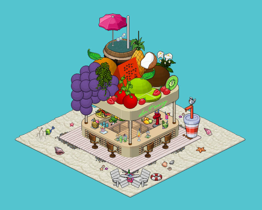 alekseyhbt's tweet photo. ONDA DE CORES: FINALMENTE OS REFRESCOS! 🌊🍹

Oásis de cores e refrescos de todas as frutas que puder imaginar, à beira-mar. 🍇🍉🍊🥥☀️

Nick: al3ksey
@MeuHabblet
#OndaDeCores https://t.co/YNAqCie1T1