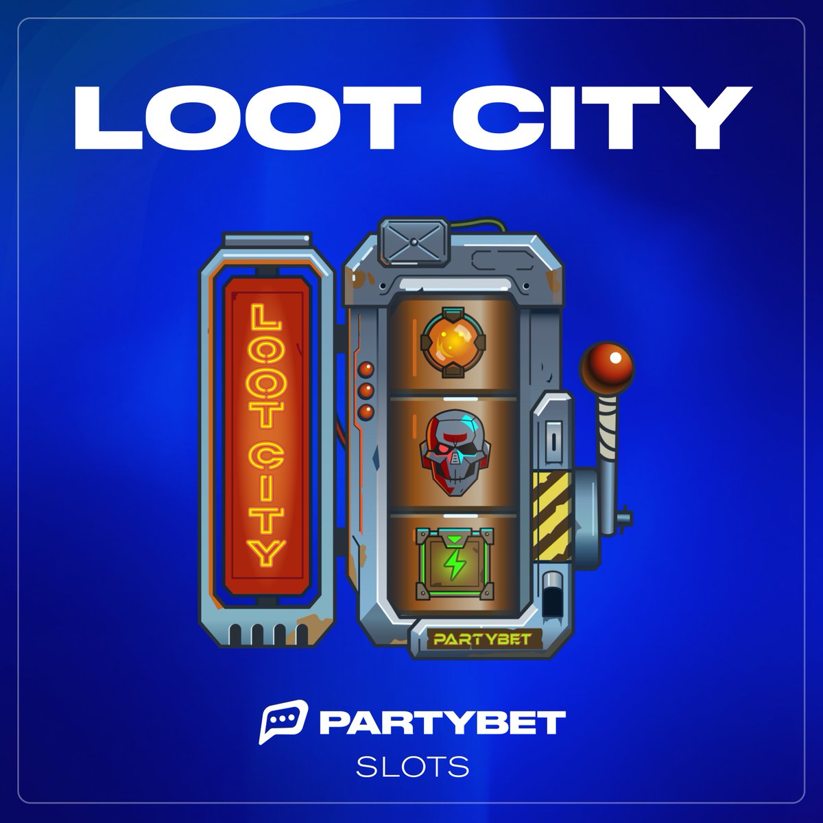 partybet's tweet photo. LOOT CITY 🤖

Crack the vault. Hit the reels. Get out with the bag.

One of the original PartyBet slots, built to play right inside Telegram.

Play now on PartyBetBot.
https://t.co/HmlEjc42MQ https://t.co/pXudQrGlu4
