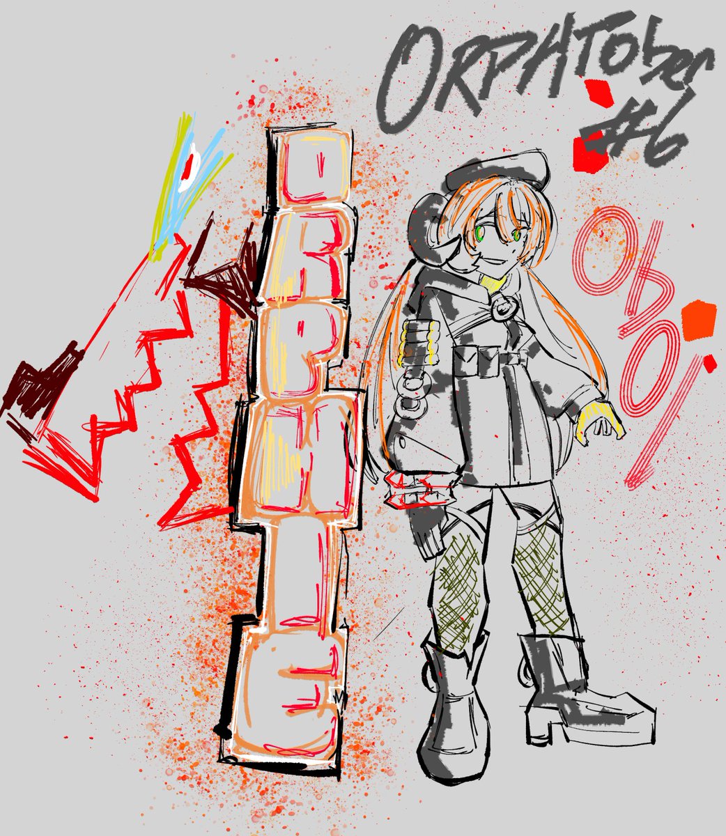 GearArts_'s tweet photo. ORPHTOBER DAY 6 - Graffiti #ZZZoctober #ZenlessZoneZero https://t.co/8VZY5ByhES