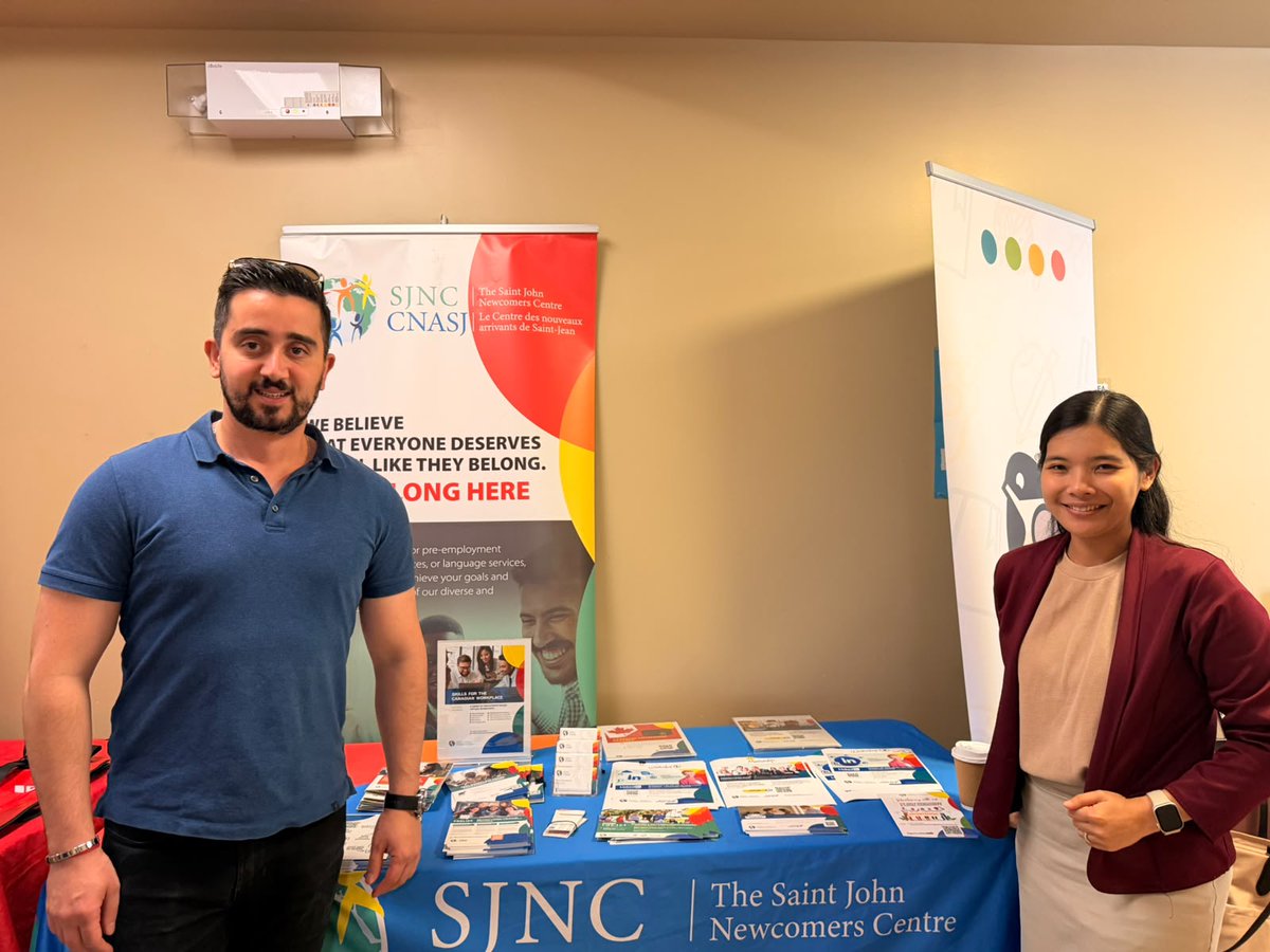 SJNewcomersCntr's tweet photo. 💙 Great afternoon at the NBCC Allied Health Education Center Community Wellness Fair! We enjoyed connecting with students and organizations and learning about local wellness resources. Thanks, NBCC AHEC! 🤝✨ #CommunityWellness #NBCC #AHEC #SaintJohnNB https://t.co/ArocETaEWY