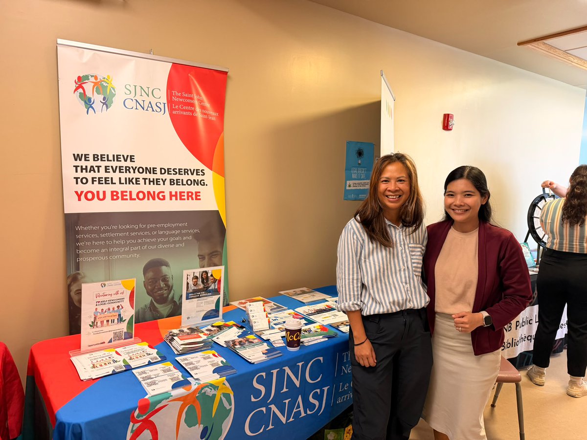 SJNewcomersCntr's tweet photo. 💙 Great afternoon at the NBCC Allied Health Education Center Community Wellness Fair! We enjoyed connecting with students and organizations and learning about local wellness resources. Thanks, NBCC AHEC! 🤝✨ #CommunityWellness #NBCC #AHEC #SaintJohnNB https://t.co/ArocETaEWY