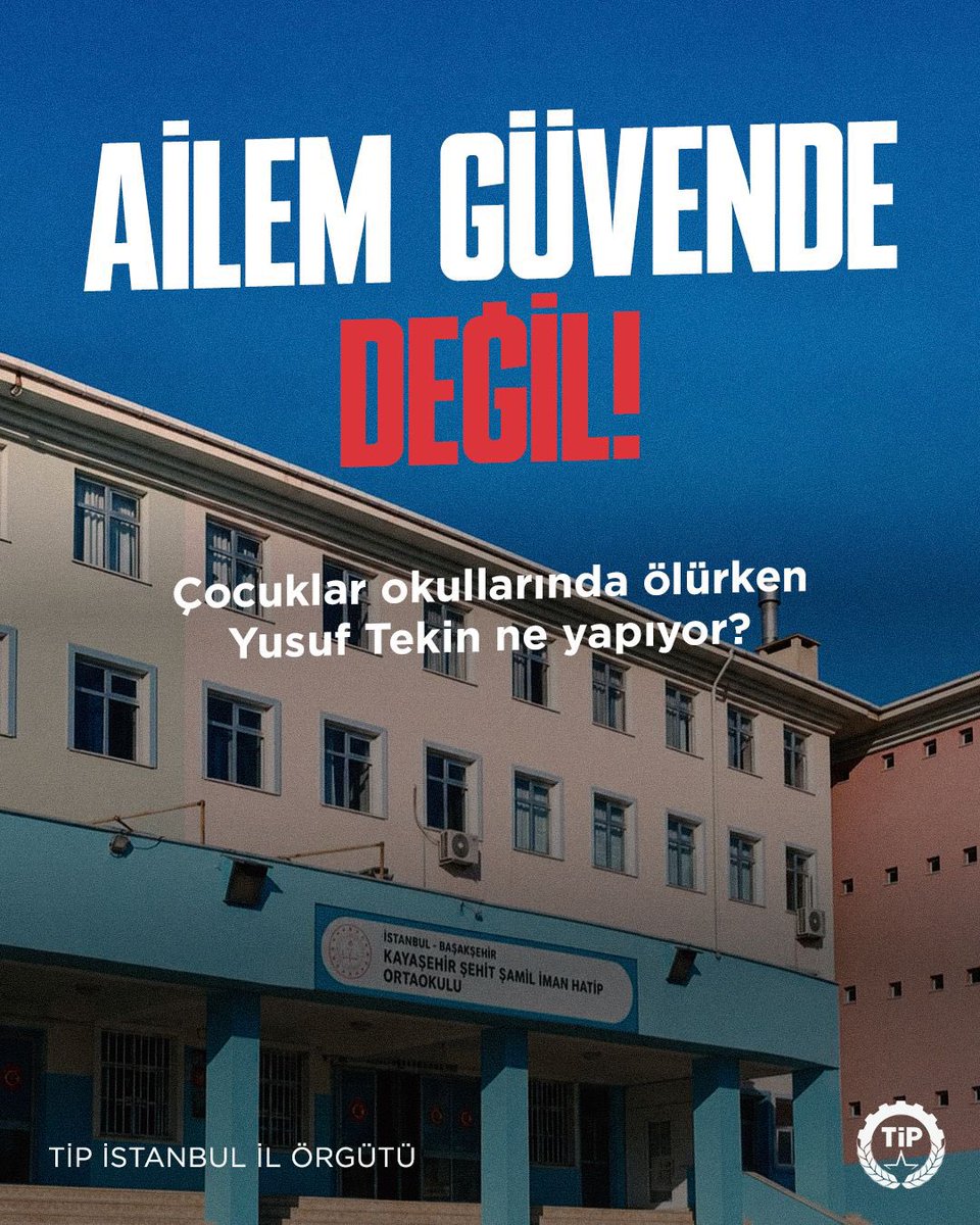 TipIstanbull's tweet photo. Bir “okul saldırısı” daha bugün Başakşehir’de gerçekleşti, 1 ortaokul öğrencisi hayatını kaybetti.

Çocuklar eğitim kurumlarında ölürken ne bir önlem var ne de istifa.

Çocuklarımızı korumak için, geleceğimiz için bu karanlık düzenle hep birlikte mücadele edeceğiz. https://t.co/DHgxQrimIX