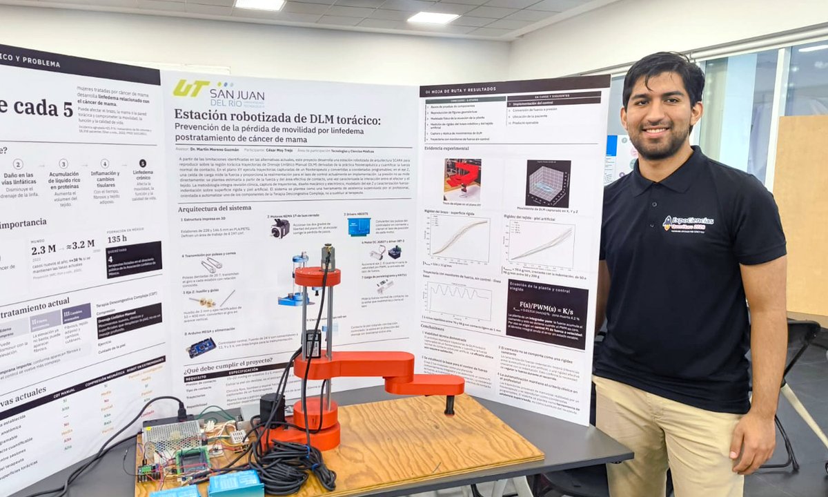 conoce_max's tweet photo. @UTSanJuan  San Juan obtuvo el segundo lugar en ExpoCiencias Querétaro 2026, en la categoría Superior, con el proyecto “Estación robotizada de DLM torácico.
https://t.co/a9JeUmSNpc https://t.co/AR3En3V8ad
