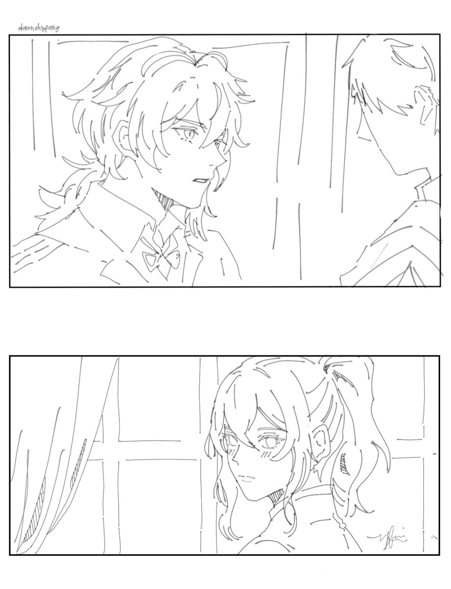 dawnchyfang's tweet photo. perhaps jean once had such romantic aspirations too. after all, who has never hankered after the blissful beauty of luxury? - sea breeze dandelion outfit desc

knights-era #dawndelion w/ the cautious and meticulous superior in action and an ever-perceptive kaeya #inktober2026 https://t.co/8hx1XnQrJS