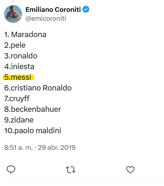 aldonzadiego's tweet photo. Miralo al antimessi este
Parece que secarle los huevos al chiqui mafia paga muy muy bien https://t.co/UUiNIdkvfj