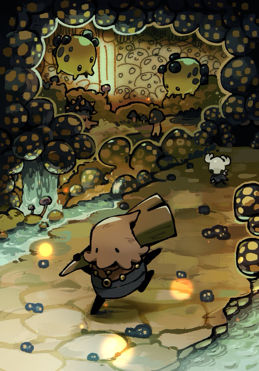Haptyfu's tweet photo. art for zine #hollowknight https://t.co/XBVvGgJbxu