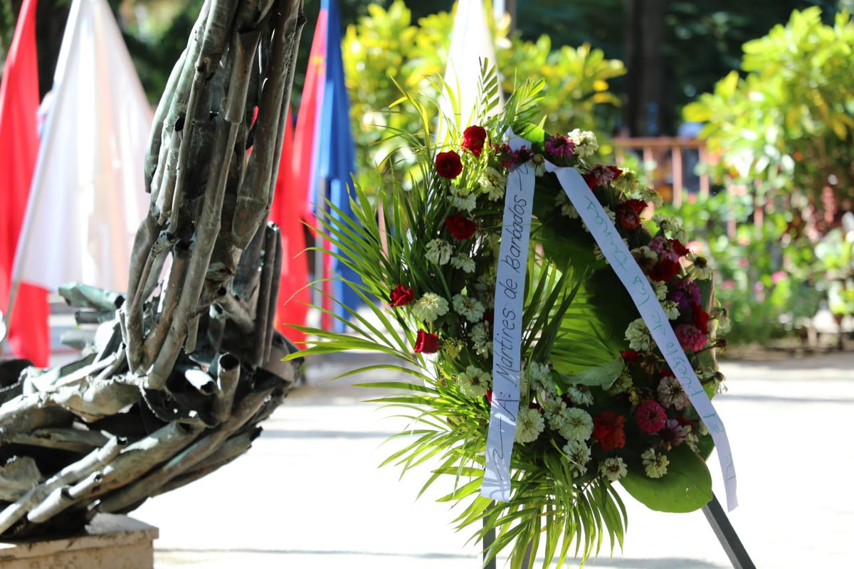 gobiernotunas's tweet photo. 🕊️ Desde el Memorial Mártires de Barbados, el pueblo de #LasTunas rindió tributo a las 73 víctimas del crimen terrorista contra el vuelo 455 de Cubana de Aviación, ocurrido el 6 de octubre de 1976. La memoria permanece viva. ¡No al terrorismo! 
#TenemosMemoria #CubaEstáFirme https://t.co/s2cx0ylsCe