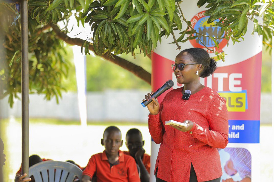 JoviaKusiima_'s tweet photo. Today, I had the privilege of representing @GreaterImpactA at the 4th Edition of the #UniteForGirls event organised by @RaisingTeensUg2 at Raise Up A Child Primary School, Namayumba in Wakiso District under the theme, “When girls unite, communities transform.”

I had the opportunity to speak to young people about leadership, courage and the power of using their voices.

My message to them was simple and clear:

Be Brave.
Speak Up.
Know Your Worth.
Stand for Your Future.

I reminded them that leadership does not always begin with a position or a title. Sometimes, it begins with the courage to speak when something is wrong, to make choices that protect your future and to believe that your voice has value.

As the Director of @GreaterImpactA this is the kind of work that continues to remind me why we exist. From menstrual justice and SRHR to girls’ rights, education and youth leadership, we are committed to creating spaces where young people can be heard, empowered and equipped to create change.

Today was also a beautiful reminder that impact comes with joy. There were conversations, learning, poetry, laughter, dancing and moments of genuine connection.

I am grateful to @RaisingTeensUg2 for the partnership and to Madam @nankunda20 thank you for believing in me. Once again thank you for creating this platform where girls and young people could be seen, heard and celebrated.

When girls unite, communities transform. And when young people are brave enough to use their voices, change begins.

#UniteForGirls #IDGC2026 #GreaterImpactAfrica #GirlsRights #EndChildMarriage #YouthLeadership 
@Eddieug10Ug @nankunda20 @Hashtag_Movers @WezeshaGirls @kate_kiama @GloriaHindu @girlrising @AfricanSisters_ @AtuhaireLyndah @EstherBirungi22 @Atuhairecarol10 @CarolPrim3 @UNYouthAffairs @norbert_walter @DjembaMicheal @AUEUYouthLab @JuliaMuhumuza @Drkatula @BugembeNelson @iRaymondMugume @namulaimma @KevinKagundu @BKKYouthCouncil