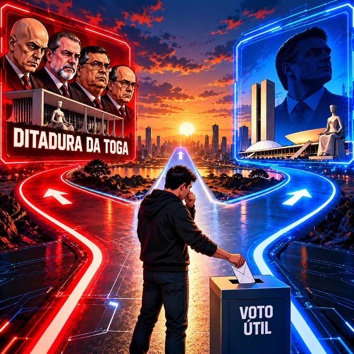 MiguelCat14's tweet photo. ENTRE O VOTO NULO E O STF, FIZ MINHA ESCOLHA

Eu disse que anularia. E não tenho vergonha nenhuma de admitir que estou reconsiderando.

Não mudei de opinião sobre o passado de Flávio Bolsonaro. Não virei bolsonarista, não esqueci aquilo que critiquei e não vou transformar defeitos em virtudes só porque chegamos ao segundo turno.

O que mudou foi a dimensão da escolha.

Meu maior receio deixou de ser quem ocupará o Planalto pelos próximos quatro anos. É o que poderá permanecer no STF por décadas.

Tenho críticas profundas à atuação do Supremo e considero que decisões tomadas nos últimos anos ultrapassaram limites que uma democracia saudável deveria preservar. Diante da possibilidade de o próximo presidente influenciar profundamente a composição futura do Tribunal, comecei a me perguntar se anular ainda seria, para mim, a atitude mais responsável.

E cheguei a uma conclusão desconfortável: não posso passar anos denunciando aquilo que considero abusos do STF e, quando chega o momento de fazer uma escolha que pode alterar esse rumo, simplesmente lavar as mãos.

Portanto, se eu abandonar o voto nulo e apoiar Flávio, não será um pedido de desculpas ao bolsonarismo, muito menos um cheque em branco.

Não confio em Flávio. Sei que é um mitômano e não acredito que vá cumprir sequer metade do que promete. Mas, minha esperança está também na nova composição do Senado e na possibilidade de existir uma maioria capaz de exercer de verdade seu papel constitucional: analisar com independência as futuras indicações ao STF que Flávio Bolsonaro indicar, e, dar andamento aos pedidos de impeachment contra ministros que hoje permanecem engavetados.

Não quero um Senado submisso ao Planalto, ao Centrão, à esquerda ou ao próprio STF. Quero um Senado que cumpra a função que a Constituição lhe atribuiu.

Será uma escolha circunstancial, crítica e sem entusiasmo.

Continuarei cobrando Flávio amanhã exatamente como o critiquei ontem. Meu apoio não compra meu silêncio.

Às vezes, coerência não é repetir eternamente a mesma decisão. É manter os mesmos princípios quando as circunstâncias mudam.

Dito isso, continuo acreditando que o futuro só será verdadeiramente glorioso com a nova política que a Missão propôs ao Brasil. Esse é o projeto no qual acredito e que continuarei defendendo. Mas, até lá, a realidade se impõe: são estes os ovos — mesmo que podres — que temos para fazer a omelete.