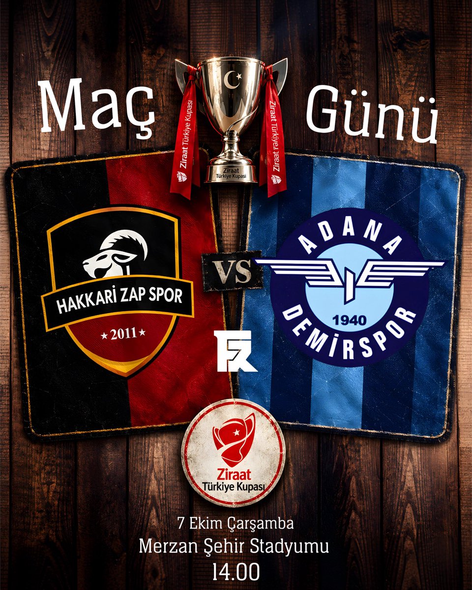 RuhuFofo's tweet photo. MAÇ GÜNÜ! 🏅
🏷️Ziraat Türkiye Kupası 2.Tur 
🗓️ 7 Ekim Çarşamba
🆚 Hakkari Zap Spor
🕣 14.00
🏟️ Merzan Şehir Stadyumu
📺 ATV (Dönüşümlü Yayın)
#HKRvADS 

#adanademirspor #şimşeklergrubu #hakkarizapspor #matchday https://t.co/t5fdwioeeL