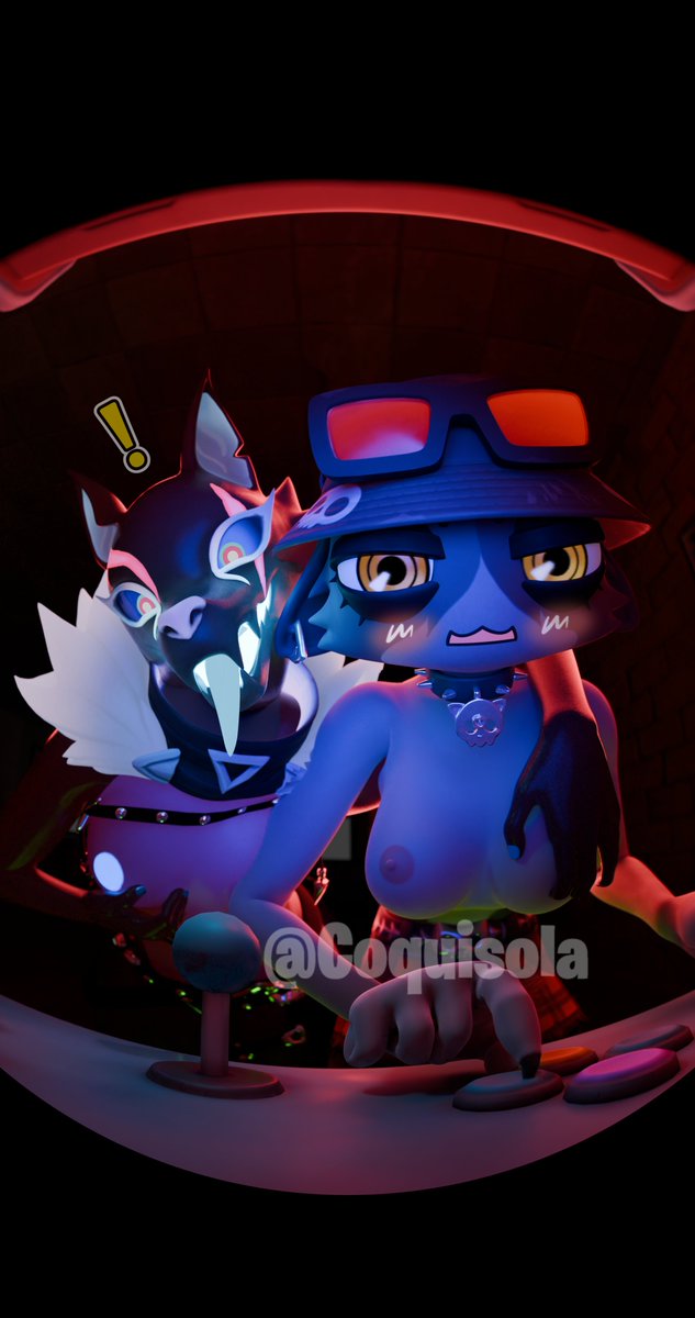Coquisola's tweet photo. Forgot to upload this lol, render from almost a month ago 

Meowskulls model by @WSTS_Real
Highwire model by @PawsAndClawsArt https://t.co/UQb6PUel0U