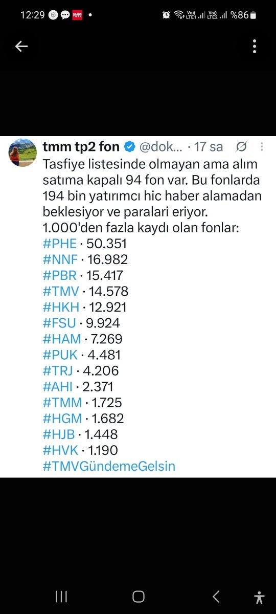 Ferudunogecuk's tweet photo. Burada ki tasfiyeye alınmayan #PHE ve #PBR fon sahipleri hala ortada kaldı lütfen bu konuyu da sorun
@AhmedArpat https://t.co/87jDwrZmBO