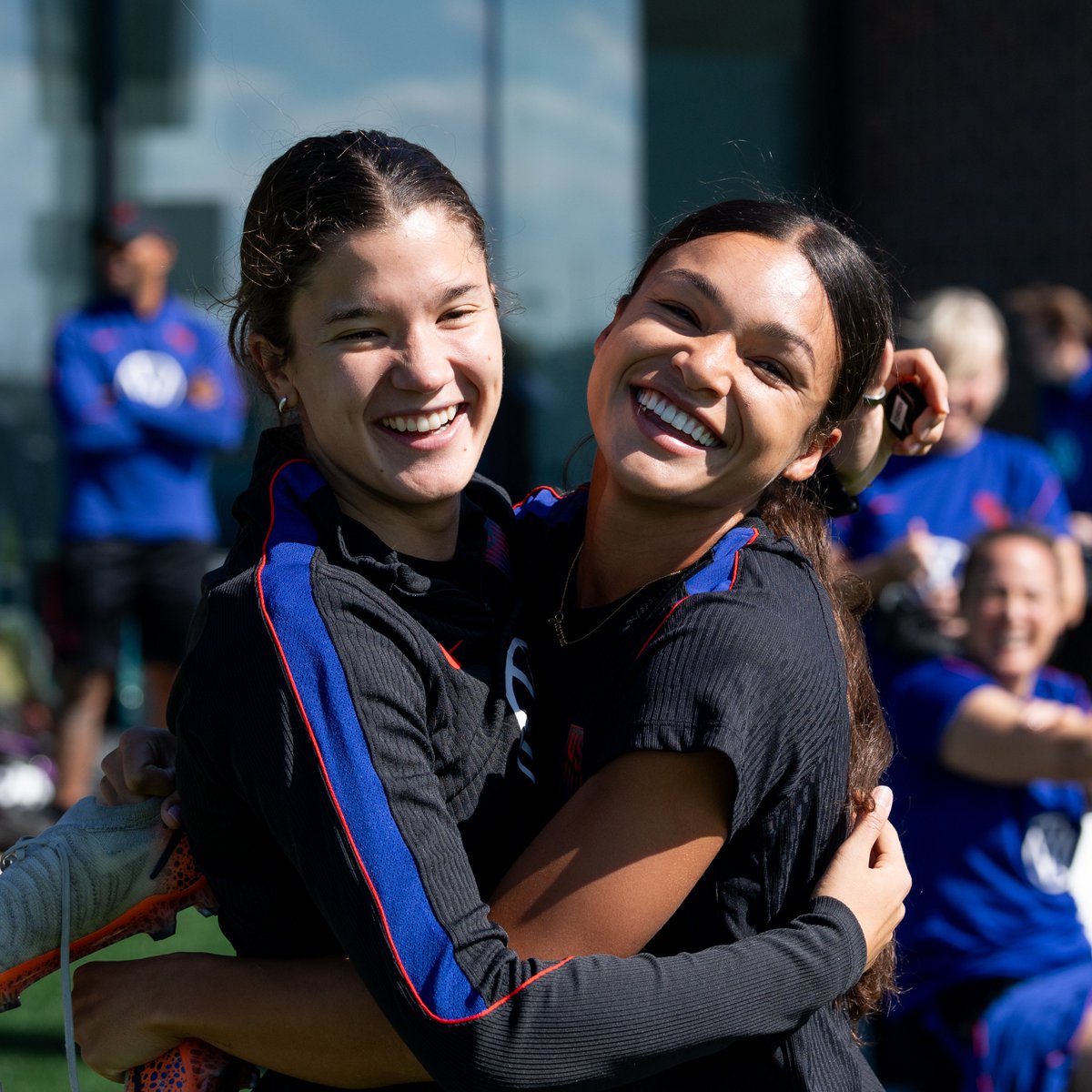 USWNT's tweet photo. so so happy to be here tbh 🫶 https://t.co/ntoti660Fu
