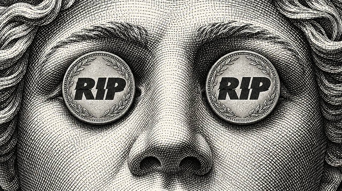 ripmarkets's tweet photo. Been working on RIP for a couple of weeks now & I think we can do a lot with the concept. 

How many times have you had a meme coin bag you couldn't even look at anymore it was down so bad? 

Well stop looking at it, and start depositing in our protocol, earn yield on your dead bags & maybe make it all back! 

Building for the trenches.