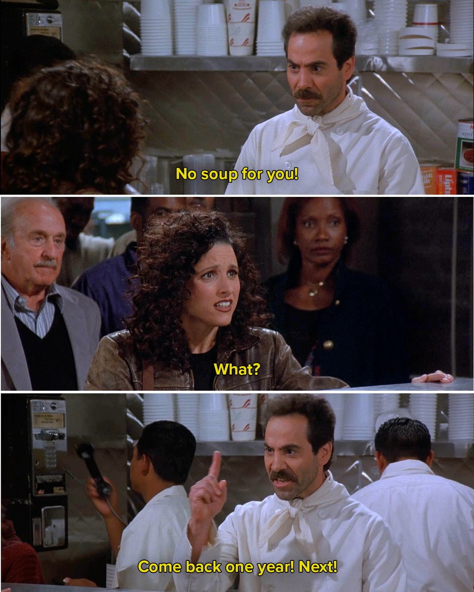 SeinfeldTV's tweet photo. Step to the left. Have your money ready. No extraneous comments.

Stream the complete series on Netflix. https://t.co/LXclSvxyvH
