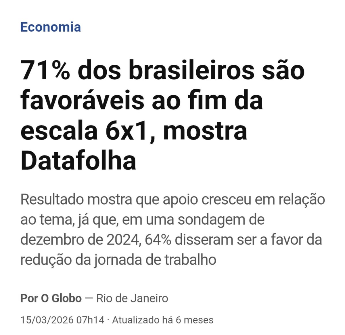 Raffa_r13's tweet photo. @NewsLiberdade Como é que a gente explica uma porra dessas? Mais de 70% da população é a favor do fim da escala 6X1 e o único candidato à presidência que defende essa pauta é o presidente Lula. Como é que esse cara não ganhou no primeiro turno. E ainda foi pro segundo turno perdendo? https://t.co/qVsAvBy6Qy