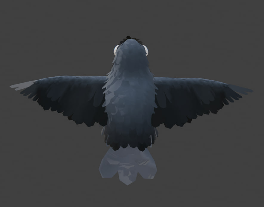 Calbasya's tweet photo. Actually, this is my first time making stylized feathers... and a bird in general, for that matter. I think it's not bad for a first attempt :P

#3Darts #blender https://t.co/FJ4LOvyFS7