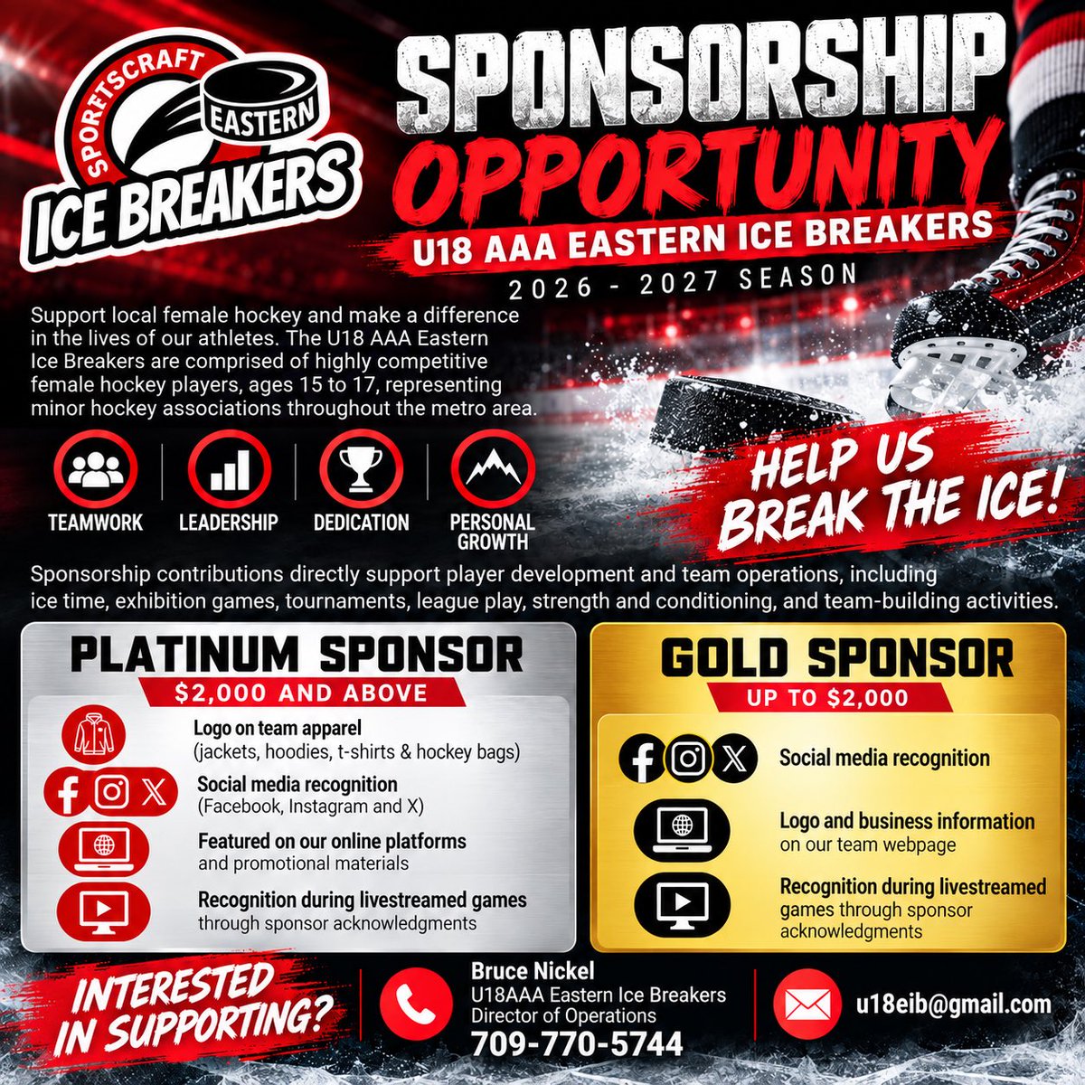 U18AAAEIB's tweet photo. Please reach out to our DOP or any member of the team for information on sponsorship opportunities that support our program. Join the Ice Breaker Nation!!! #breaktheice #supportlocalsports https://t.co/C1Ox28rvq4