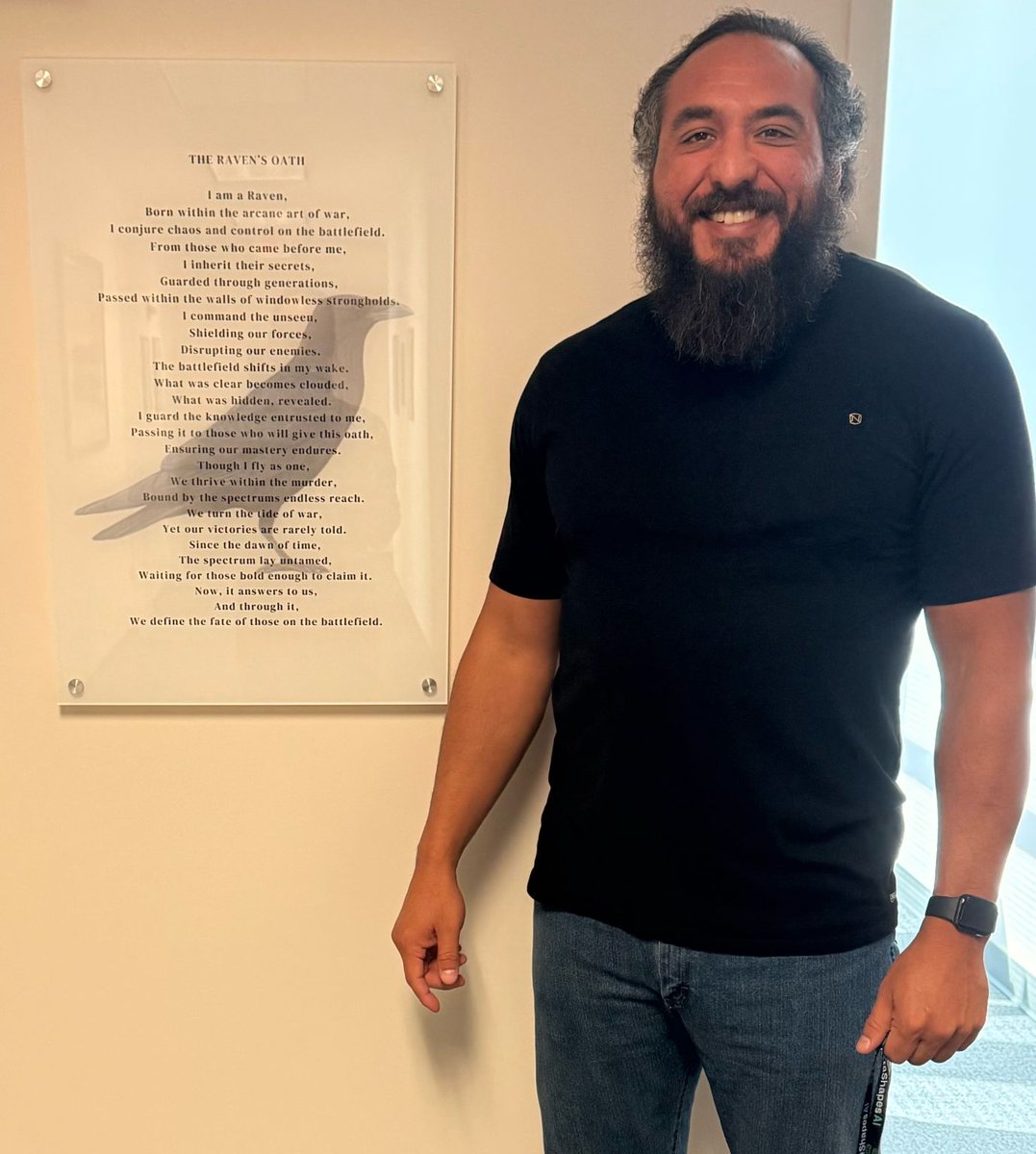 DataShapes_AI's tweet photo. From James Spriet's LinkedIn.

DataShapes AI put up the Raven’s Oath as a daily reminder of who we are, who’s counting on us, and why we give a damn about getting this work right.

One line hits a little closer to home now.

“Though I fly as one,
We thrive within the murder.”

Found mine. 

#EW #ISR #EMSO #CUAS #SIGINT #ELINT #COMINT