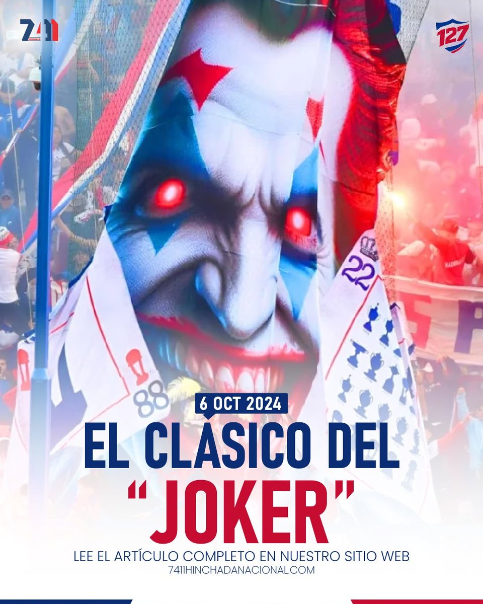 7411Hinchada's tweet photo. Un clasico que sin dudas ha quedado marcado en propios y ajenos. 
Podes volver a revivir EL CLASICO DEL JOKER desde nuestra página web.

NOTA: https://t.co/CPmD9bIbbL

#FiestaEnTresColores https://t.co/FcU8eTjF73