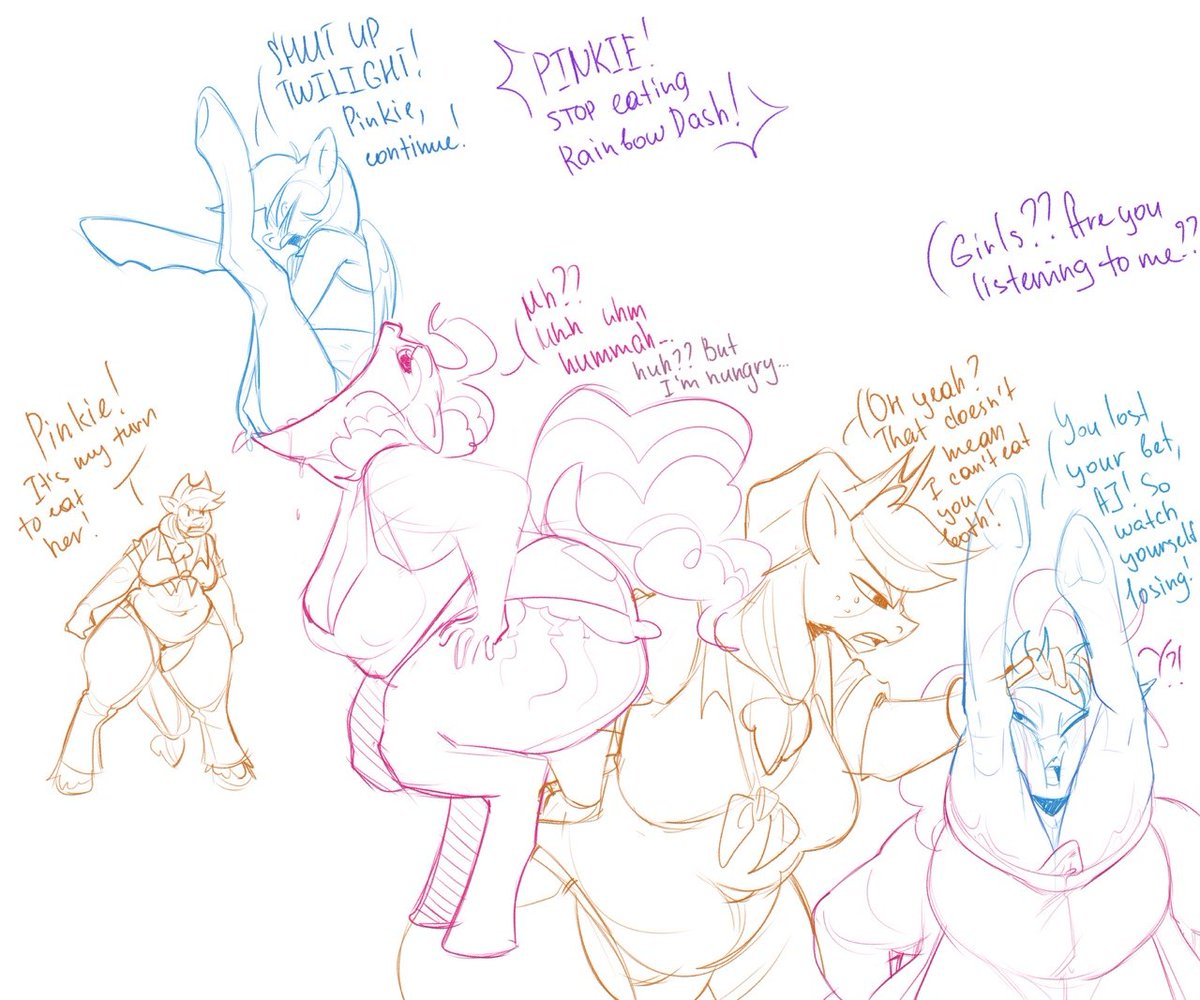 vampirecow_666's tweet photo. while i draw smth else here's some mlp vore~
#mlp https://t.co/BRQG634BuF