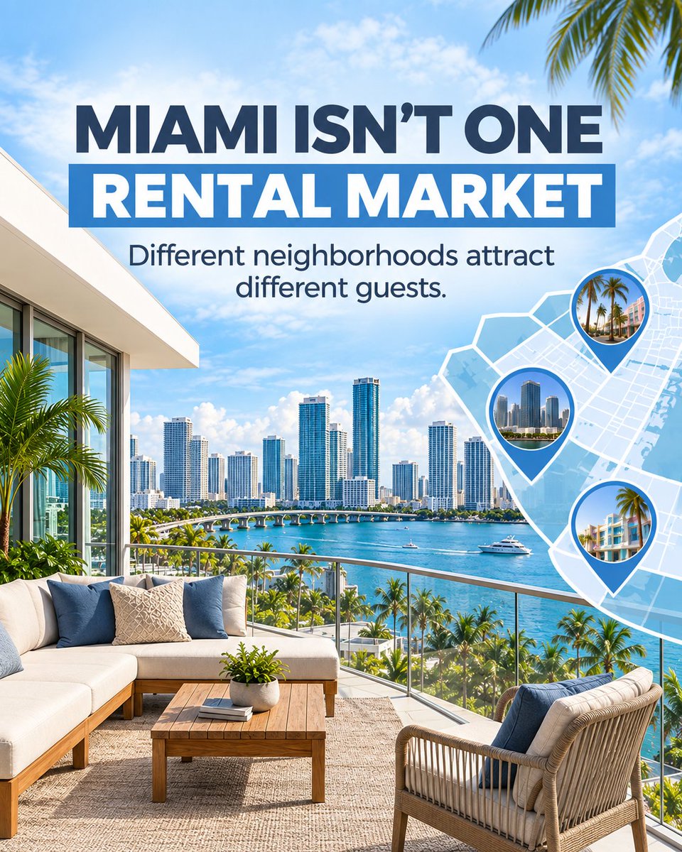 guestablehomes's tweet photo. Miami isn’t one rental market. Different neighborhoods attract different guests and opportunities. Your location matters.
Explore Miami’s top areas: https://t.co/VgFM0tB632
#MiamiRealEstate #STR #Guestable https://t.co/OcrVcuEVjR