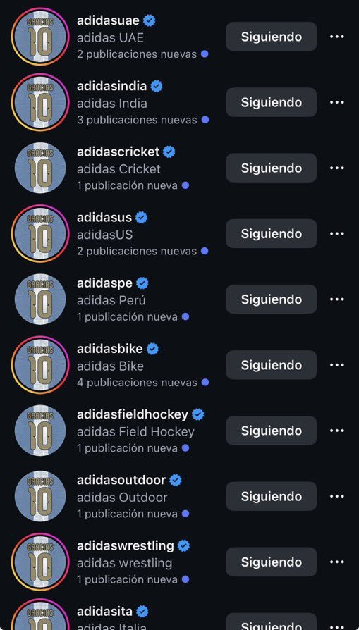 Joacmillo's tweet photo. ¿Y este TREMENDO HOMENAJE de Adidas a Messi poniéndolo en TODAS las fotos de perfil de TODAS sus cuentas qué es? https://t.co/bMlNGXX0QV