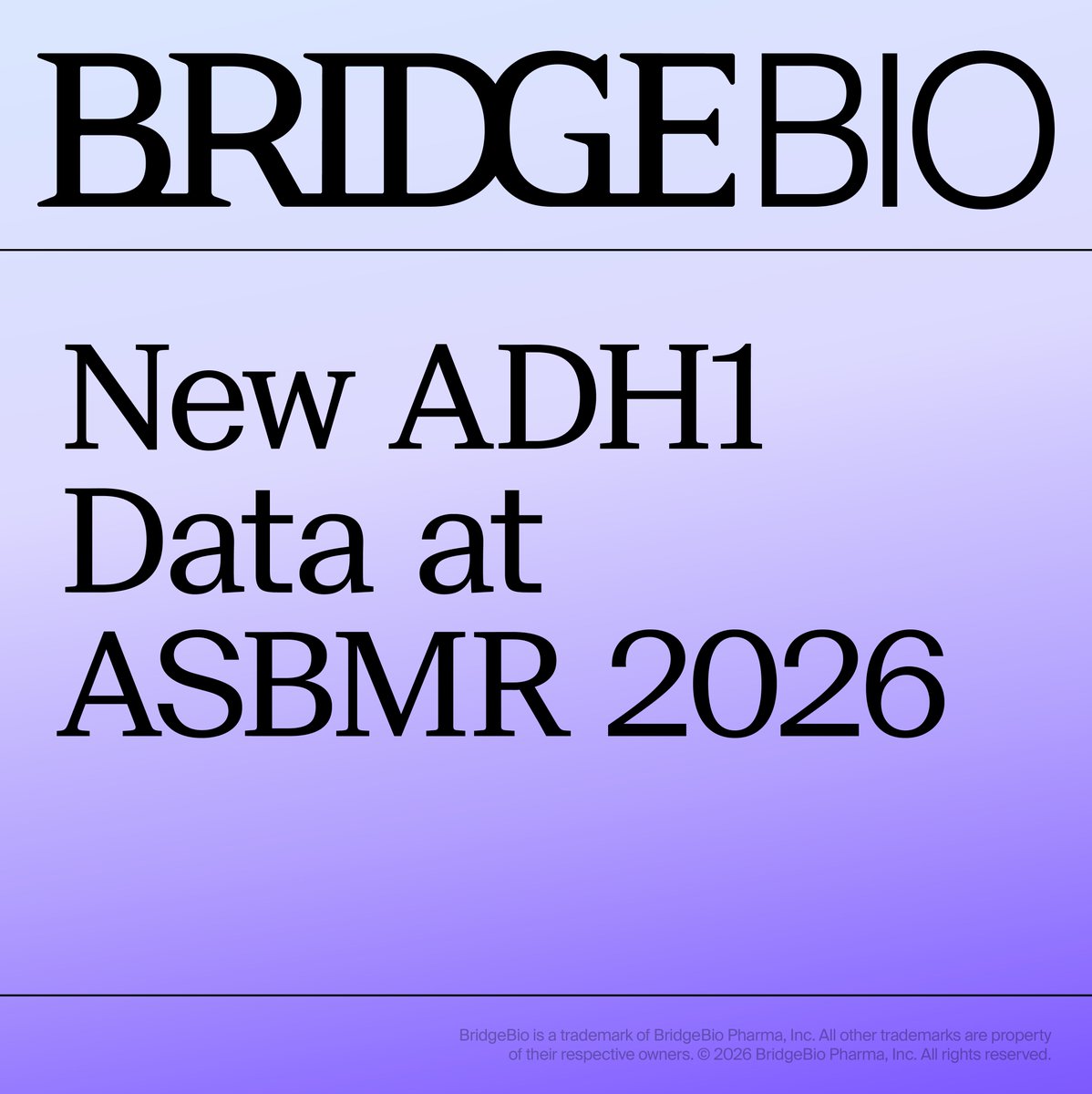 BridgeBioPharma's tweet photo. Heading to #ASBMR2026 in Boston! We'll present participant-reported outcomes and bone data from our Phase 3 CALIBRATE trial of encaleret in #ADH1, plus new genetic testing data. Details: https://t.co/wSnO4l40BZ https://t.co/dcyAPSbQiV