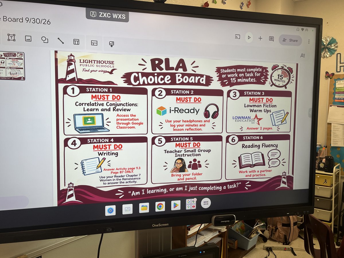 UTeachPD's tweet photo. Blended Learning Site Visit at Lighthouse Public Schools Day 4: Purposeful Choices in Fifth Grade!

Maharlika Harrison put her learning from 4 UTeach PD courses into action: teacher-led small groups, rigorous choice boards, and clear expectations. #BlendedLearning https://t.co/bOqpEf0dRm