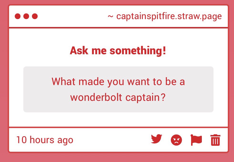 CaptainSpitfir3's tweet photo. Originally it was the need to be the best, which then turned into a desire to bring forth the best in capable Pegasi, and now its to keep Equestria and Cloudsdale safe with an army of well trained flyers…

And also because someponies get angry at me for how good i am~ https://t.co/n68CRzi4wr