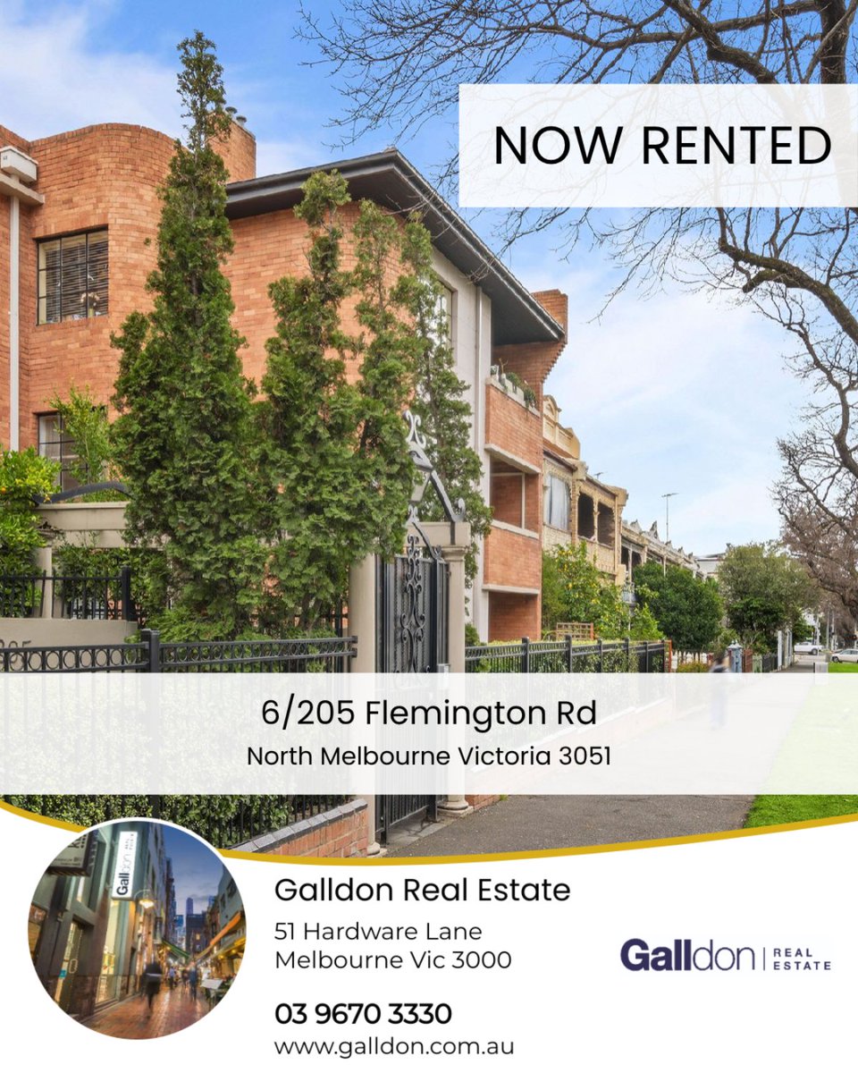 GalldonRE's tweet photo. 1 bed | 1 bath
📍 6/205 Flemington Rd, North Melbourne Victoria 3051

Our latest leased rental on RateMyAgent
...
#ratemyagent #realestate https://t.co/Z7X0NMNp5j