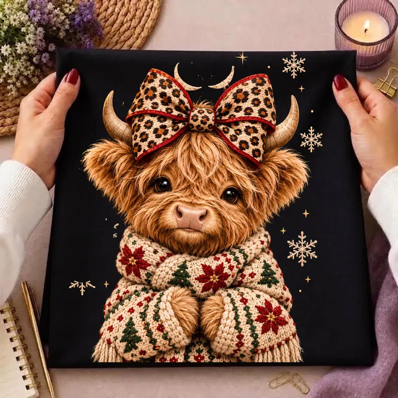 storedream59018's tweet photo. Christmas Highland Cow PNG, Leopard Bow, Cozy Sweater, Holiday Sublimation https://t.co/eCk748ce9a via @Etsy https://t.co/IGZZxGcIPo