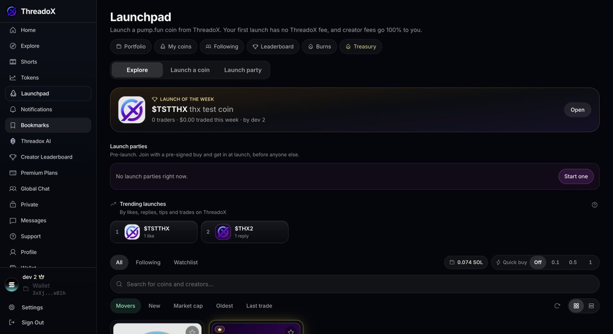 Thread_oX's tweet photo. ThreadoX Launchpad Update  : 

Test 3 is complete. 

 We’ve also added new features and improvements based on our testing to make the launch experience smoother and more reliable.

#thx #threadox https://t.co/ellLE27cm5