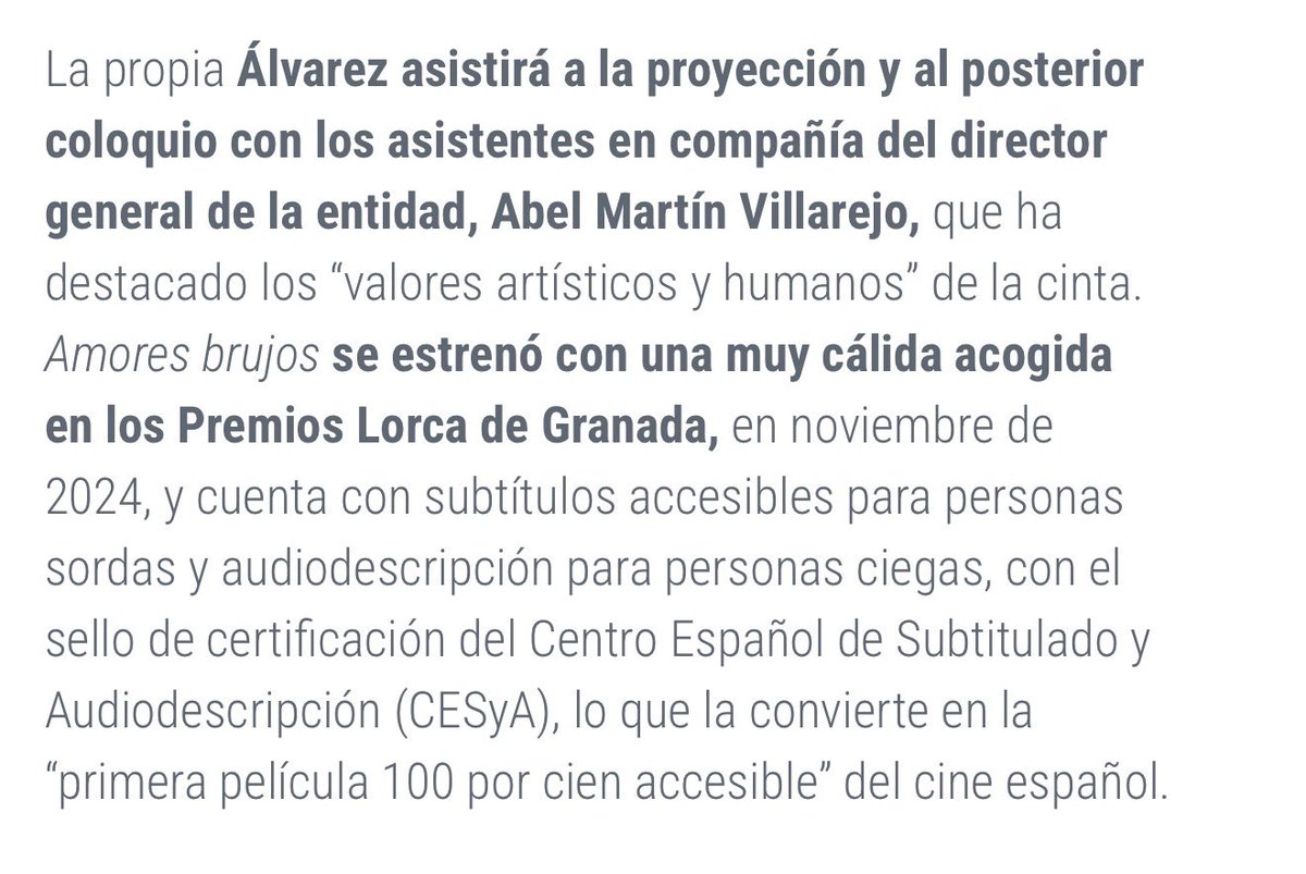 Lucia_Alvarez_'s tweet photo. ¡Feliz día del cine español!

Nosotr@s lo vamos a celebrar en @aisge con #amoresbrujoslapelicula 

Un pase, sin duda, de los más especiales. Con compañer@s y con quienes defienden cada día nuestros derechos de imagen. 

#diadelcineespañol #aisge https://t.co/PgEnRvvMXY